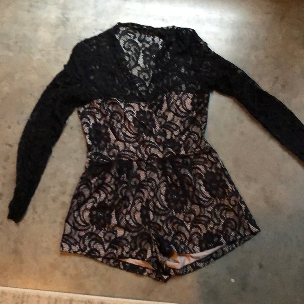 Dolce vita black lace romper